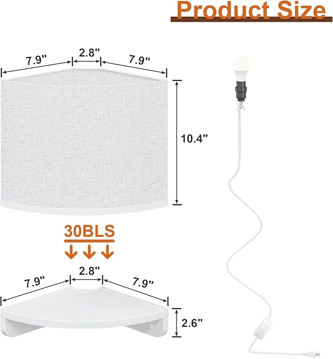 YAOHUOO Corner Shelf Wall Mounted
