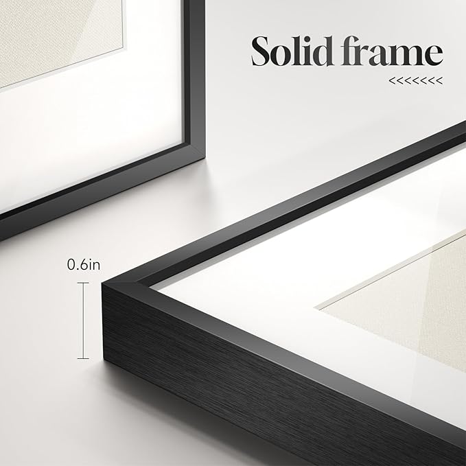 Framed Black and White Botanical Wall Art