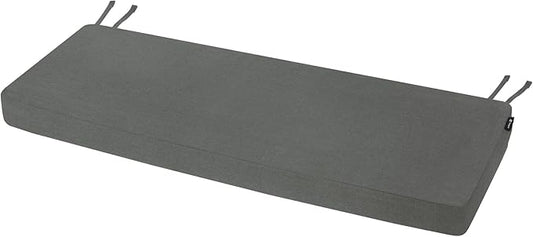 Favoyard Outdoor Bench Cushion 59 x 16 Inch Rainproof Patio Furniture Cushions 3-Year Color Fastness Garden Settee Porch Pads with Ties, Dark Gray