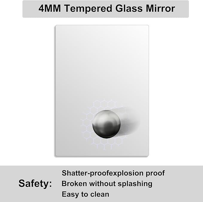 Frameless Mirror, Rectangle Bathroom Mirror