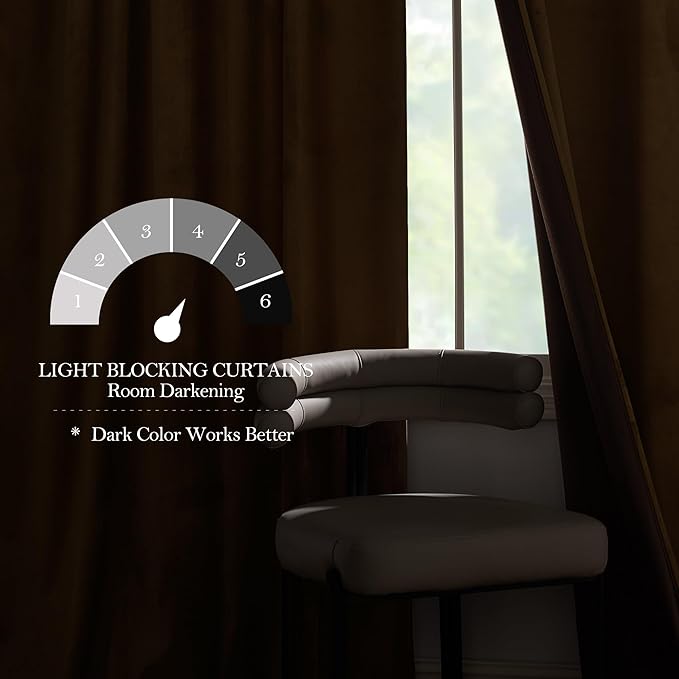 NICETOWN 96 inch Warm Velvet Blackout Curtains