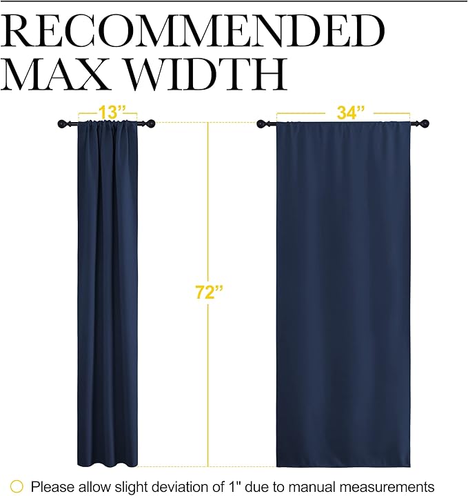 NICETOWN Blackout Curtains for Living Curtains, Home Decorations Thermal