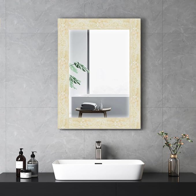 AbaBoorty Beige Floral Wallpaper Border Decor 394"X4.1" Peel and Stick Wall