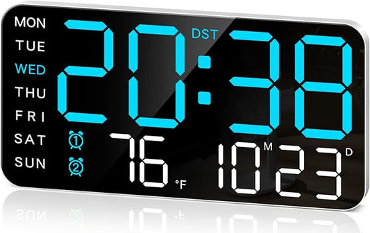 MASHI 8.4''Large Digital Wall Clock, Led Alarm Clock