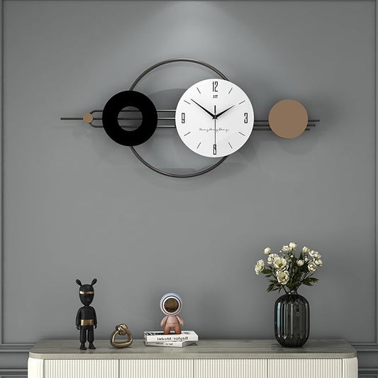 Decorative Wall Clocks for Living Room Decor, Large Modern Metal Wall Clocks