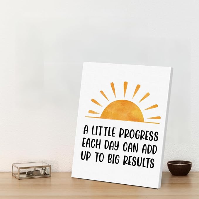 Inspirational Office Wall Art Decor, Motivational Add Up to Big Results