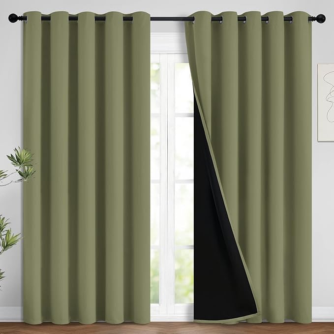 Yakamok 100% Blackout Curtains, Noise Reduction and Privacy Curtains