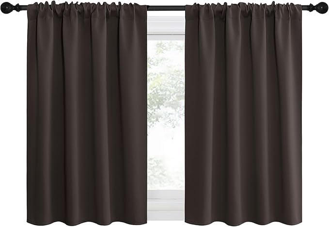 NICETOWN 2 Panels Blackout Curtains, Rod Pocket Thermal Insulated Drapes