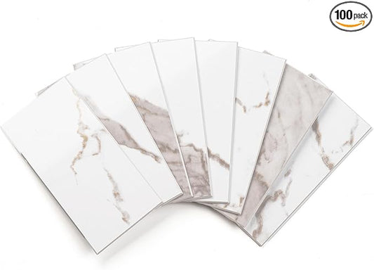 StyloVue 100 Pieces Peel and Stick Backsplash