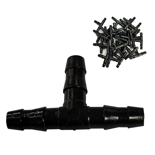 Barbed Connectors Drip Irrigation, 1/4" Universal Barbed Tee Fittings(100pcs 1/4" Tee Fittings)