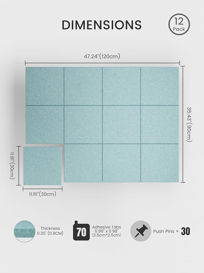 Bumusty Large Cork Board 48" x 36" Alternative