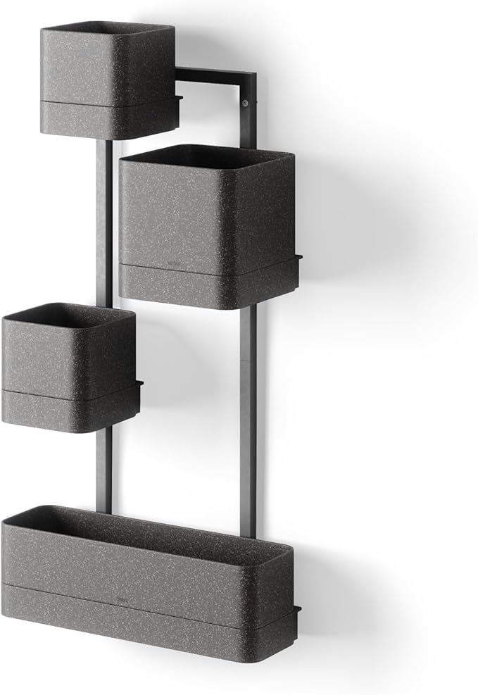 Umbra Cubiko Wall Planter with 4 Lightweight and Durable Pots
