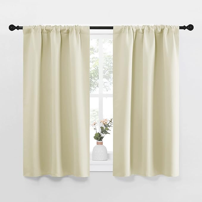NICETOWN Kitchen Curtains, Short Blackout Curtains & Drapes, Small Window