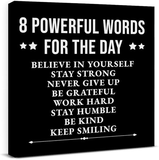 Inspirational Wall Decor, Motivational Canvas Painting Wall Art