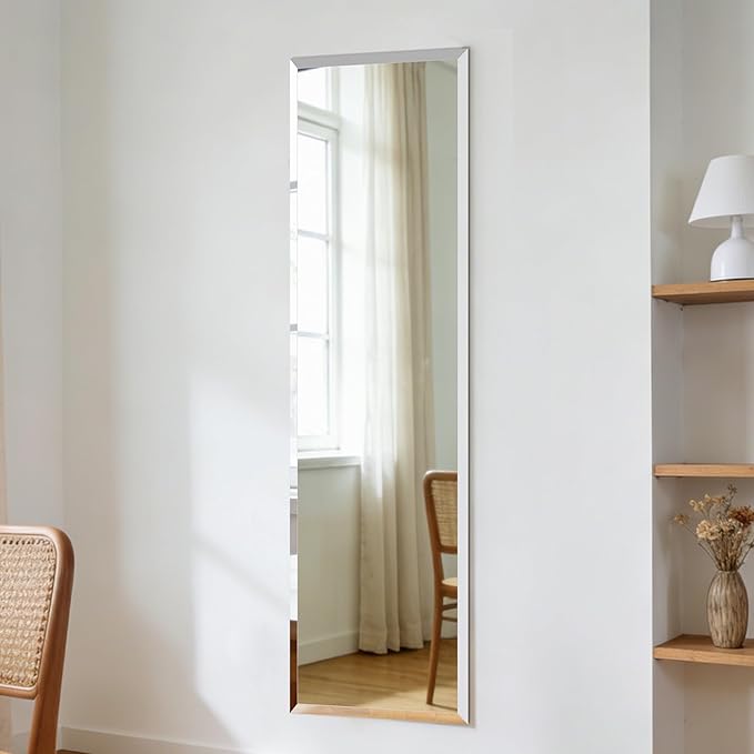 Frameless Mirror Full Length 65”x24”| Wall Mount Mirror Full Length Beveled