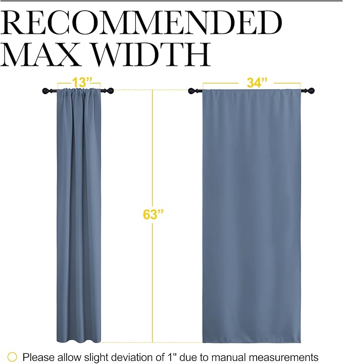 NICETOWN Bedroom Curtains, Home Decoration Solid Thermal Insulated Draperies &