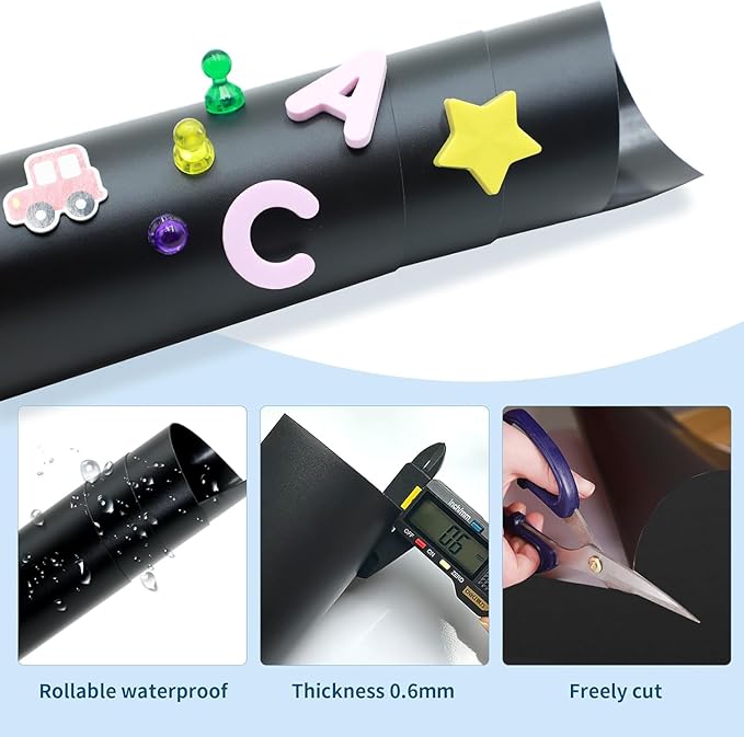 Magnetic Chalkboard Contact Paper, Magnetic Black Board Wall Decal