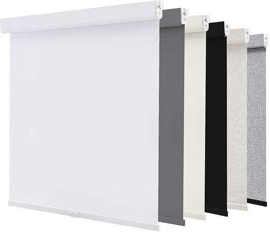 AOSKY No Drill Cordless Blackout Roller Shades