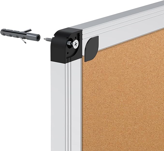 VIZ-PRO Large Cork Bulletin Board/Foldable Noticeboard, 48 X 48 Inches
