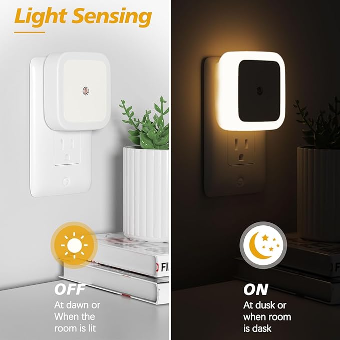 Sujeet Night Light, Night Lights Plug into Wall 4-Pack, Nightlight Plug in
