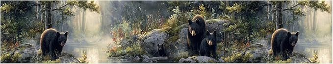 Forest Bear Wallpaper Border 196x4 Inch Peel and Stick Wall Border Self