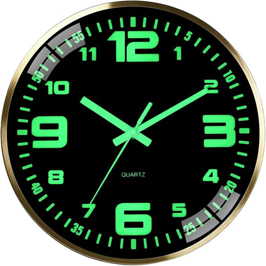 12-inch wall clock, battery powered,