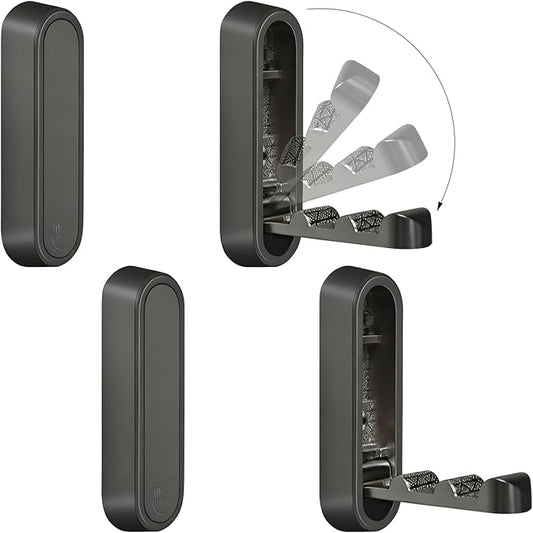 4PCS Foldable Wall Hooks, Flip Down Design