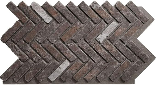 EverStone Herringbone Faux Brick Panel, 46 1/2"W x 25 1/4"H x 1"D, French