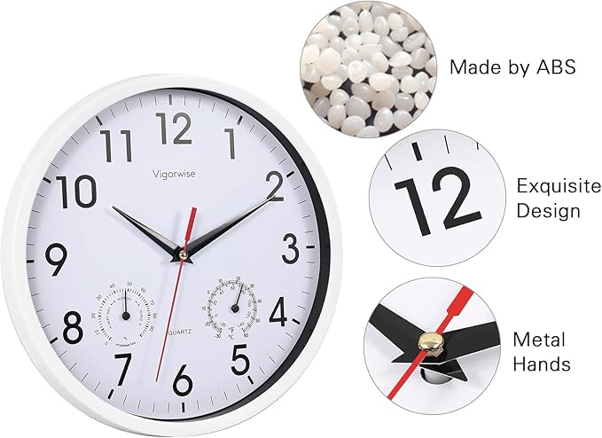 Wall Clock, Sweep Silent Movement Accurate Clocks