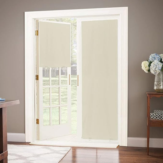 LazBlinds 100% Blackout Door Curtain, No Tools No Drill Cordless Blinds