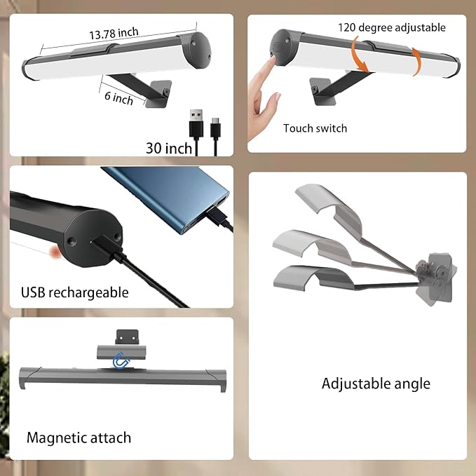 MIOBLUE Picture Light Battery Operated, 13.8in Wireless Art Light