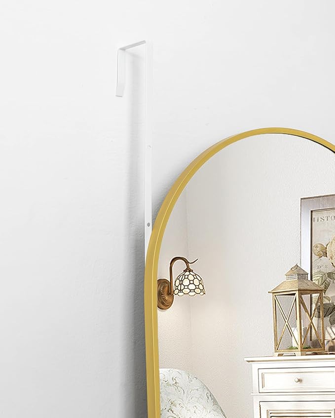 Otlsh 16"50" Arch Wall Mirror, Over The Door, Thin Frame Aluminum Alloy