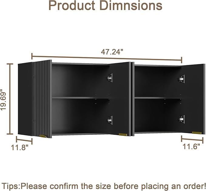 ChooChoo 4 Doors Wall Cabinet Laundry Room, Bathroom Wall Cabinet