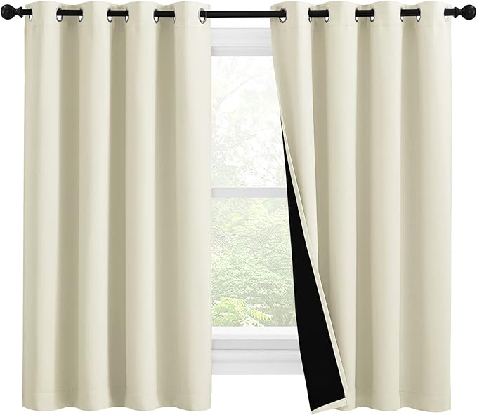 NICETOWN Warm Curtains for Winter, Bedroom Full Blackout Curtain Panels