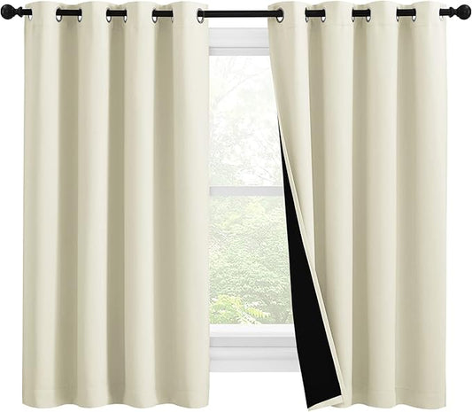 NICETOWN Warm Curtains for Winter, Bedroom Full Blackout Curtain Panels