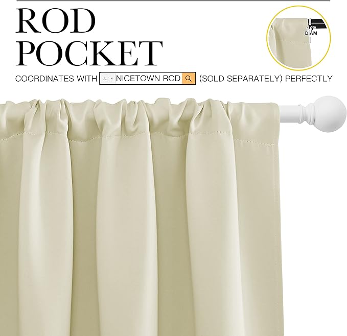 NICETOWN Blackout Curtains for Bedroom, Home Decorations Thermal Insulated