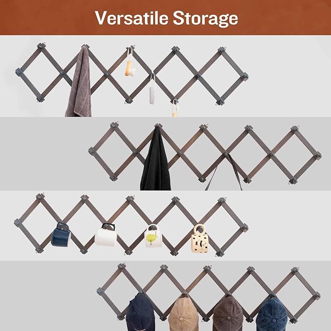 SCUNDA Rustic Wall Mounted Hat Rack
