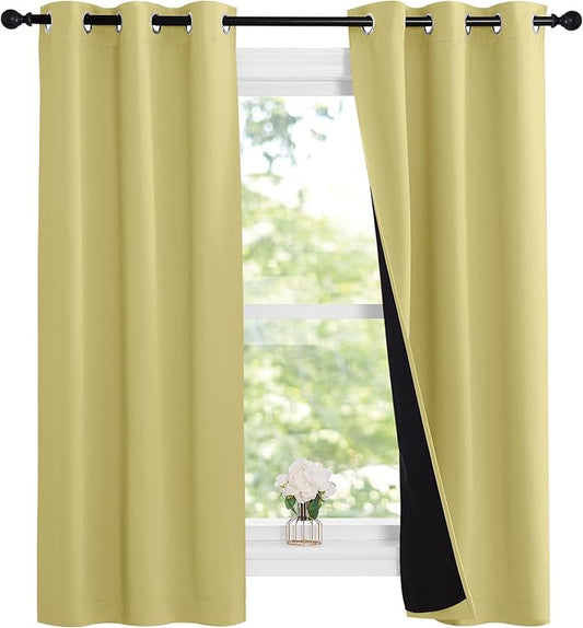 NICETOWN 100% Blackout Short Curtains