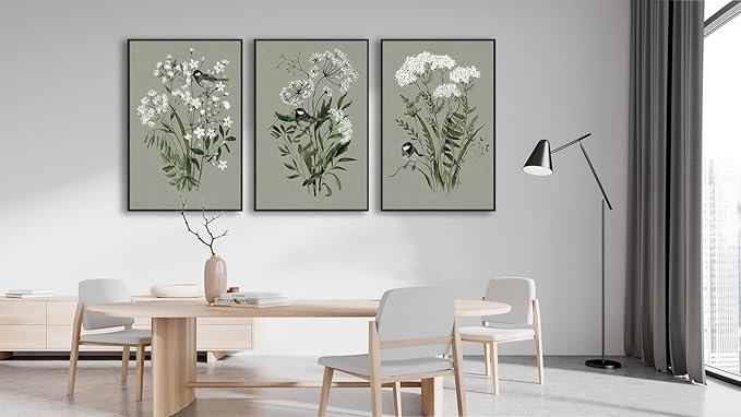 Large Flowers Canvas Wall Art