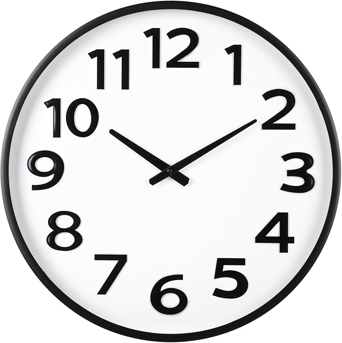 Crosstime 20 Inch Large Wall Clock