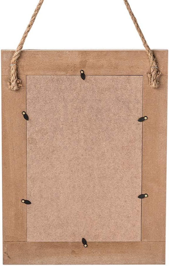 Rectangle Wall Mirror for Bathroom, Distressed White Wood Decor