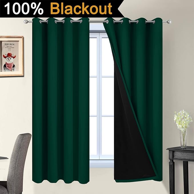 Yakamok 63 Inch Length Full Blackout Curtains