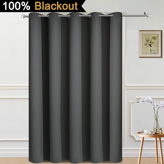 Yakamok 100% Blackout Lined Panels, Thermal Insulated Blackout Curtains
