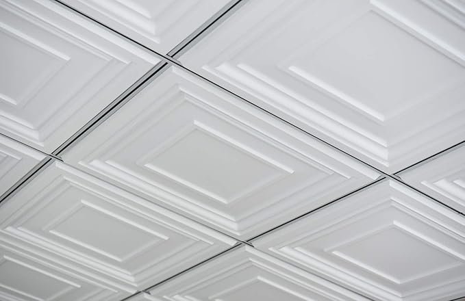 Art3d Drop Ceiling Tiles 24x24in., Wainscoting Panels Glue Up 2ft x 2ft