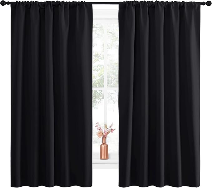 NICETOWN Black Out Window Curtains
