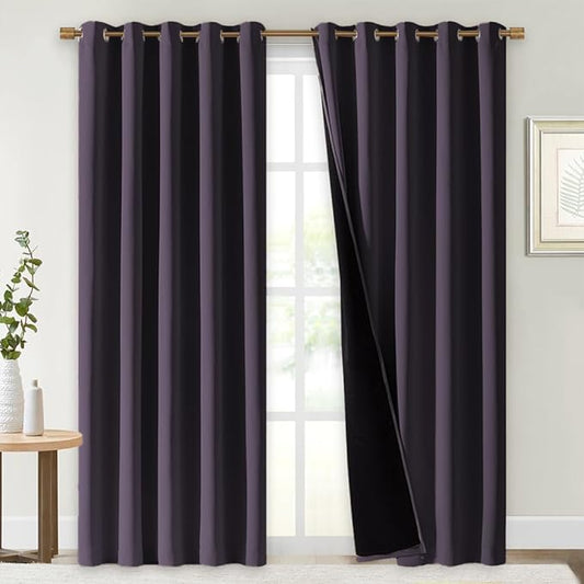 NICETOWN 100% Blackout Window Curtain Panels, 2 Pieces, Cold and Full Light