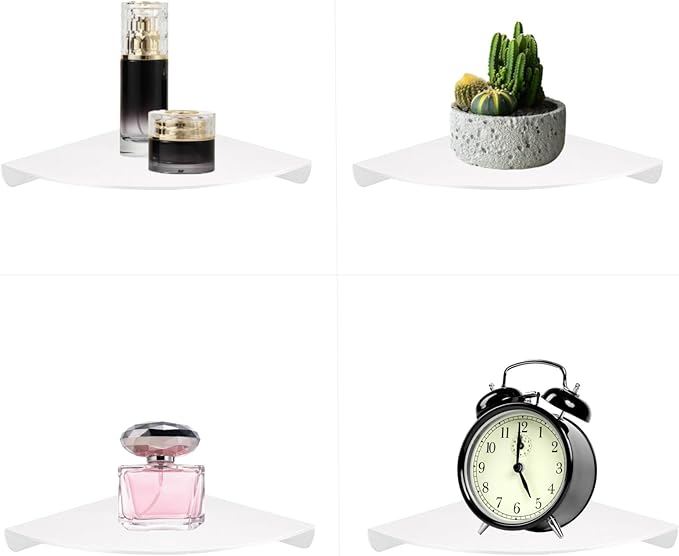 Small Wall Mounted Floating Corner Shelves 7 inch Metal Shelf Corner Shelf