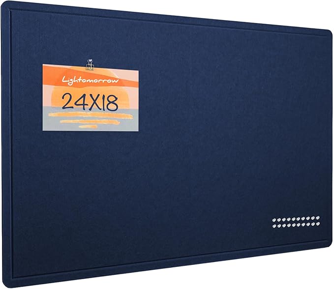 Lightomorrow Bulletin Board, 24 x 18 inches Felt Board Decorative Pin Board