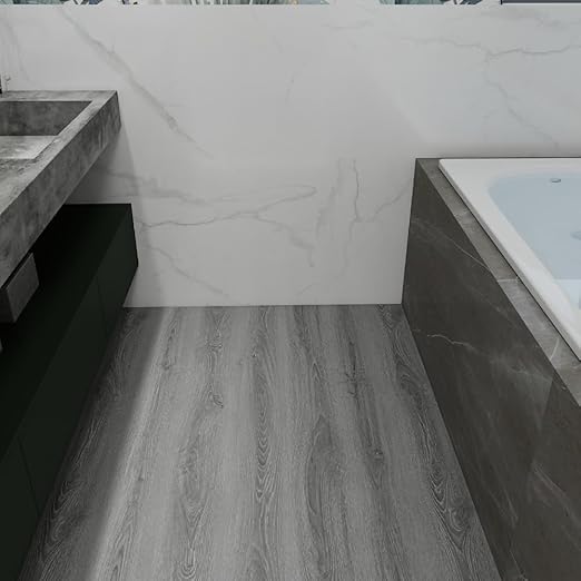 Wood Grain Peel and Stick Floor Tiles – 11.8” Width, Full Roll Length of 118" –