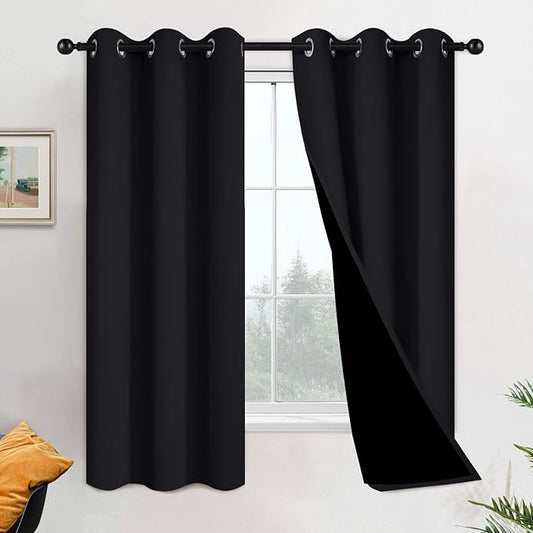 Yakamok 100% Blackout Lined Pair Curtains